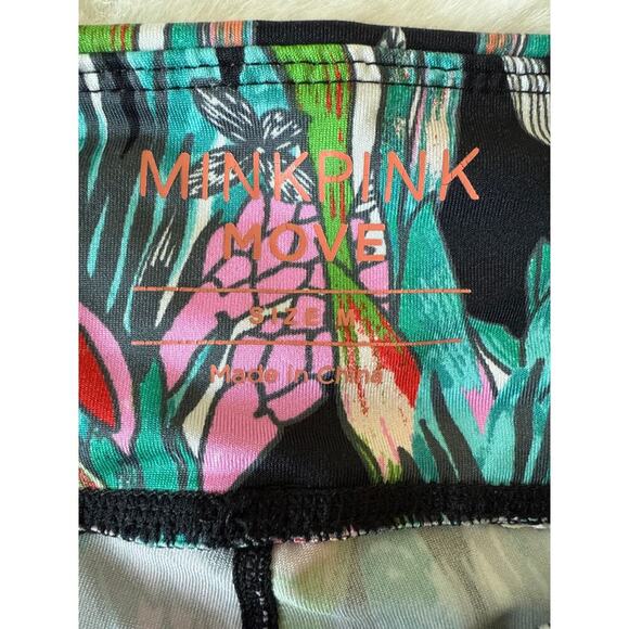 MINKPINK MOVE Women’s Leggings Size M Tropical Leaf Print High Waist Activewear - Picture 5 of 6